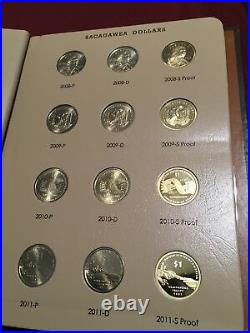 2000-2023 Complete 70 Coin P, D, S Sacagawea Dollar Set In Dansco 8183 with slipcase