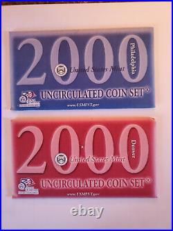 2000 US Mint Set Uncirculated, Complete, Philadelphia & Denver