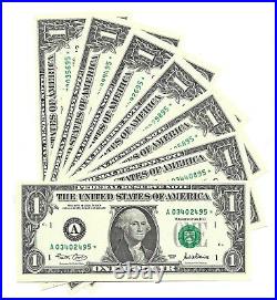 2001 $1 Complete District Star? Set, 7 Crisp & Uncirculated Banknotes, 95