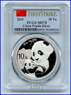 2001 2019 China 10y 20 Oz Silver Panda 20 Coins Perfect Complete Set Ms 70