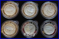 2002 SAVE THE WALES 1 oz Proof Silver Coin Mother of Perl Complete Set