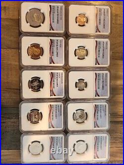 2003-s Clad Proof Set, Complete Multi Coin Set Of 10 Coins Ngc Pf69 Ultra Cameo