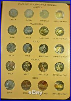 2004 2008 State Quarter P D S Proof Silver Proof And Bu Complete Set 100 Coins