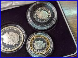 2004 5 Coin United Kingdom Family Silver Proof Set Complete