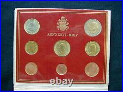 2004 Italy Vatican rare official complete set euro coins UNC John Paul II