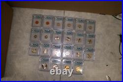 2005 Satin Finish Complete P and D 22 Coin Mint Set ICG SP 69 22 Slabbed Coins