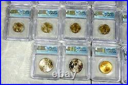 2005 Satin Finish Complete P and D 22 Coin Mint Set ICG SP 69 22 Slabbed Coins