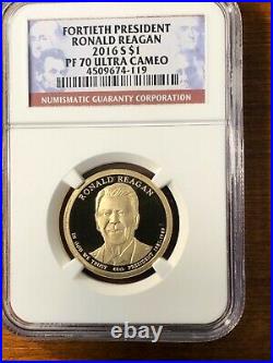 2007-16 Complete Presidential $1 Coin Set 39 Proof Coins Ngc Pf 70 Ultra Cameo