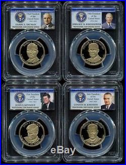 2007-2011 2013-2016 S Presidential Dollar Proof Complete Set PCGS PR70 DCAM