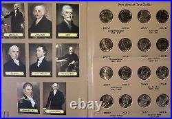 2007-2016, 2020 Presidential $1 PD 80 Coin COMPLETE Satin & Uncirc Set in Dansco