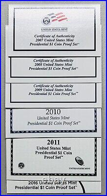 2007-2016 Complete Presidential Dollar Proof Set 39 Proofs Gem Dcam LLC Album
