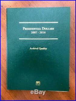 2007-2016 Complete Presidential Dollar Proof Set Collection39 Pc In Folder