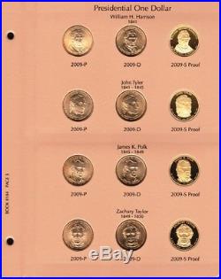 2007-2016 Complete Set 117 Presidential $1 Coins P, D&s Bu & Proof Dansco Album