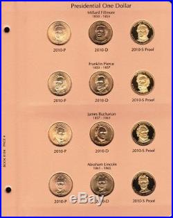 2007-2016 Complete Set 117 Presidential $1 Coins P, D&s Bu & Proof Dansco Album