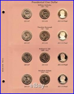 2007-2016 Complete Set 117 Presidential $1 Coins P, D&s Bu & Proof Dansco Album