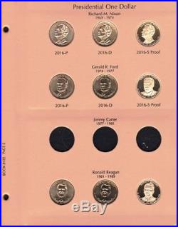 2007-2016 Complete Set 117 Presidential $1 Coins P, D&s Bu & Proof Dansco Album