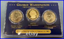 2007-2016 PDS 3-Coin Presidential Dollar Sets Complete 39 Sets BU & Proof