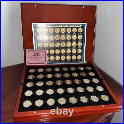 2007-2016 PROOF U. S. Mint Presidential Dollar Complete Set Wooden Box 39Coins
