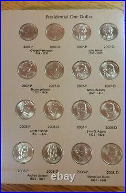 2007-2016-P&D Presidential complete set with George W H Bush 80 coins #1090