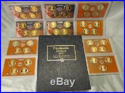 2007-2016 P, D, S Complete Presidential Dollar Set with Proofs In Lens
