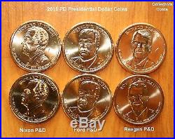 2007-2016 Presidential Dollar ($1) PD 110 Coin COMPLETE Uncirculated & Satin Set