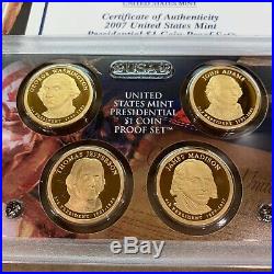 2007 2016 Presidential Dollar Proof Sets Complete 39 Coins (Ten Sets)