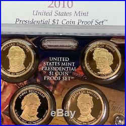 2007 2016 Presidential Dollar Proof Sets Complete 39 Coins (Ten Sets)