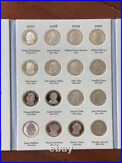 2007-2016 Proof Presidential Golden Dollars Complete 10 Year Set 39 Pcs