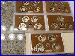 2007-2016 S Presidential Dollar Complete Set Gem Proof All 10 Sets No Box Or Coa