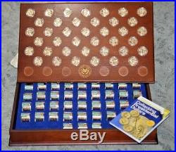 2007-2016 Unc Complete Set Presidential Dollars withBeautiful Wood Display Box