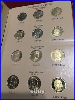 2007-2020 P D S Complete Presidential Dollar Set In Dansco 8184 / 8185 Albums