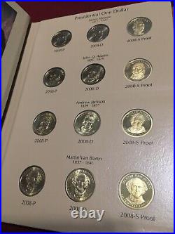 2007-2020 P D S Complete Presidential Dollar Set In Dansco 8184 / 8185 Albums