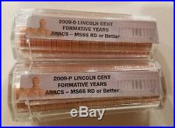 2009 P&D Lincoln 8 Roll Penny Sealed complete set ANACS MS65 Red or Better