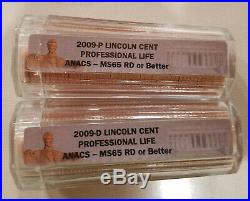 2009 P&D Lincoln 8 Roll Penny Sealed complete set ANACS MS65 Red or Better