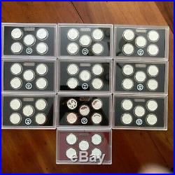 2010-2018-2019 Complete Proof Silver ABT America Beautiful Quarters-50 Pc Set