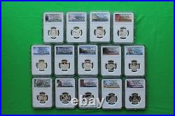 2010-2021 S Complete Perfect Set Of Silver Atb Quarters Ngc Pf 70