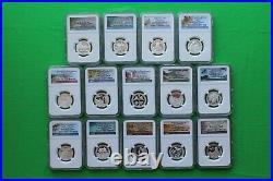 2010-2021 S Complete Perfect Set Of Silver Atb Quarters Ngc Pf 70