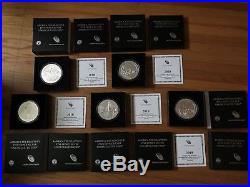 2010 Mint-P AMERICA THE BEAUTIFUL 5 OZ COIN COMPLETE SET. 999 SILVER
