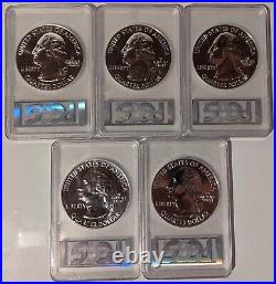 2010 PCGS MS69DMPL FS America the Beautiful Complete 5oz 5-Coin Complete ATB Set