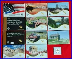 2010 through 2021 complete National Park proof set