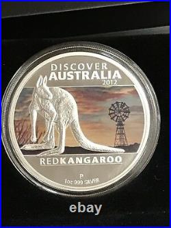 2012 Discover Australia 1 oz. 999 Fine Silver Proof Coins COMPLETE 5 Coin Set
