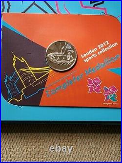 2012 Olympic 50p Uncirculated Full Set 29 Coins in Album & Completer Medallion