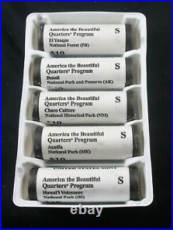 2012 S Clad Quarter National Parks Complete 5 Roll Set Unopened