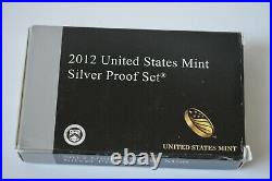 2012-S US MINT SILVER PROOF SET- Complete with Original Box and COA 14 coins