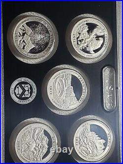 2012 Silver Proof Ultra Cameo Complete Set -Actual coins in pics Free Shipping