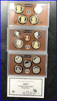 2012 US MINT PROOF SET Complete with Original Box and COA