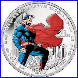 2013 Superman 75th Anniversary 7 Coins Complete Set with $75 14-Kt. Gold Canadian