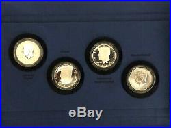 2014 50th Anniversary Kennedy Half Dollar Silver 4 Coin P D S W Complete Set COA