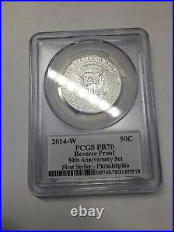 2014 Complete Kennedy Silver Dollar First Strike Set Proof MS70 P D W S Coin