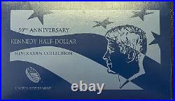 2014 KENNEDY SILVER HALF DOLLAR 50TH ANNIVERSARY 4 COIN COMPLETE SET A2 With OGP